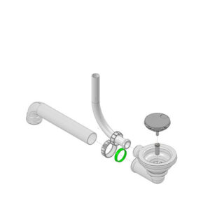 BONDE SANS TROP-PLEIN - INOX - TUBULURE SOUPLE